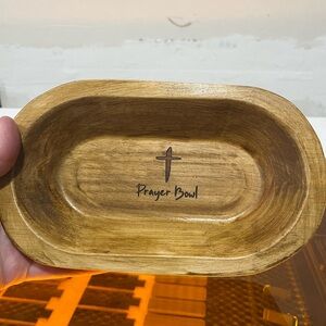 Prayer Bowl Wooden Trinket Dish